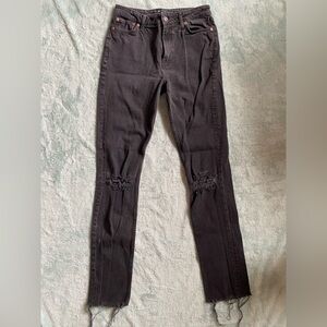 ASOS Design Extra Long Distressed Straight Leg Jeans